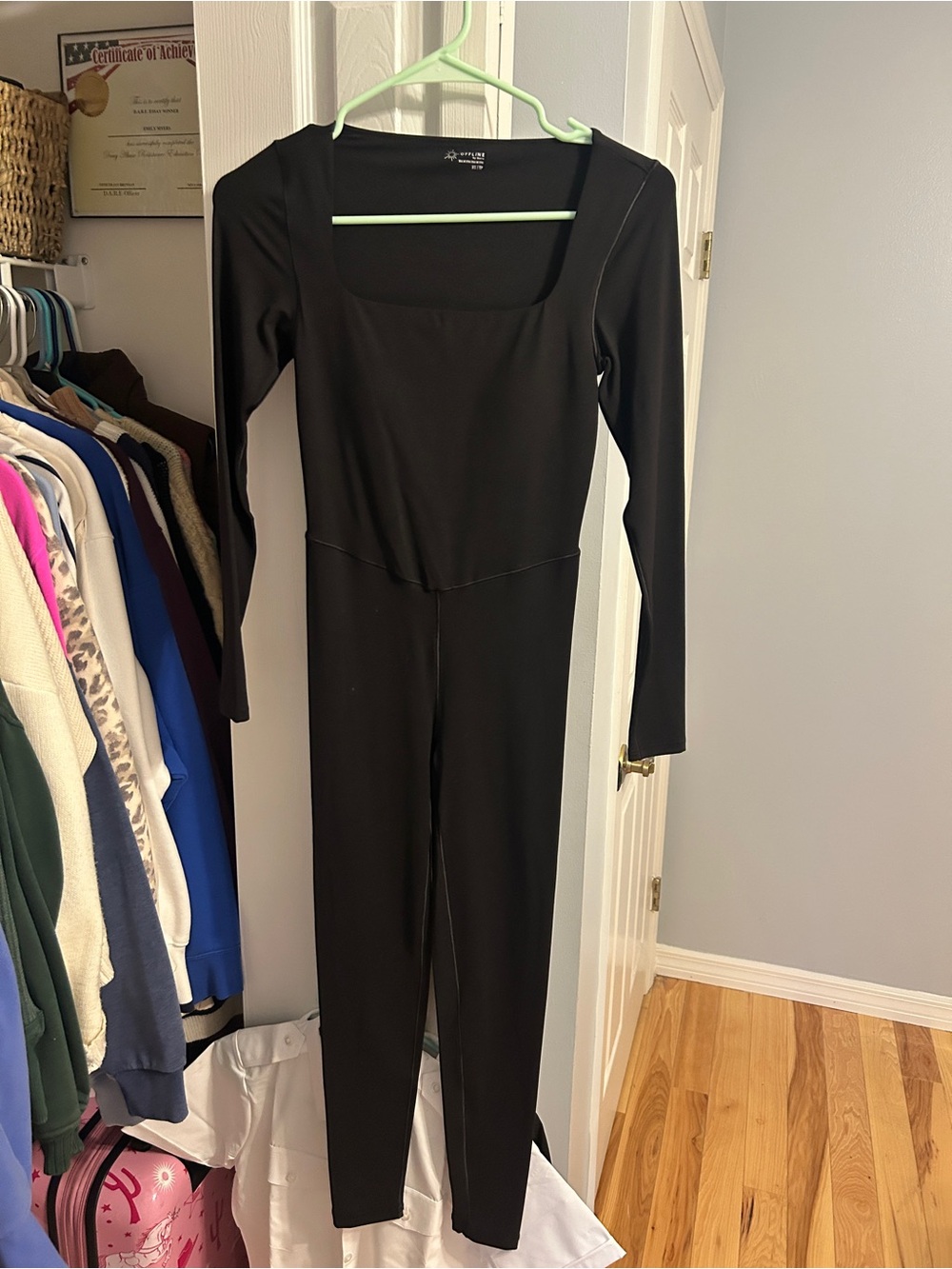 Aerie Long Sleeve Black Jumpsuit